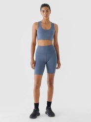 4F Legginsy krótkie treningowe damskie - granatowe XL. Niebieskie legginsy damskie 4f, s, bez wzorów, z dzianiny, z podwyższonym stanem, na fitness i siłownię. W wyprzedaży za 59.99 zł.