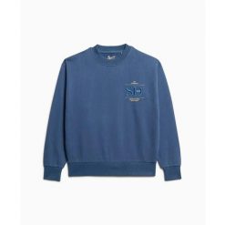 Damska bluza o luźnym kroju Superdry Luxe. Niebieskie bluzy bez kaptura damskie Superdry. Za 305.85 zł.