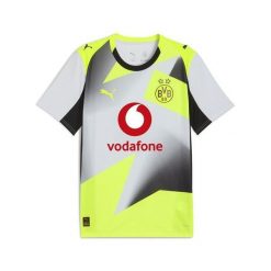 Koszulka wyjazdowa Borussia Dortmund 2025/26. Szare t-shirty sportowe męskie Puma, m, z materiału, bez ramiączek, na fitness i siłownię. Za 373.20 zł.