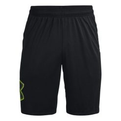 Męskie Spodenki Z Grafiką Techniczną. Czarne szorty męskie Under Armour, bez wzorów, sportowe. Za 197.99 zł.