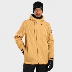 Kurtka snowboardowa męska W4 Graupel. Brązowe kurtki męskie SIROKO, l, bez wzorów, bez kaptura, narciarskie. Za 928.00 zł.