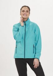 Softshell damski Whistler Covina. Brązowe kurtki softshell damskie WHISTLER, bez wzorów, z elastanu, bez kaptura. Za 149.99 zł.