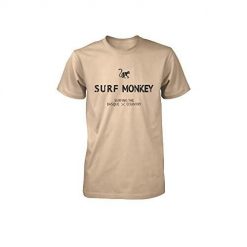 Koszulka z bawełny organicznej – krótki rękaw / dla dorosłych (piaskowa). Brązowe t-shirty damskie SURF MONKEY, m, bez wzorów, z bawełny, bez kołnierzyka. Za 149.95 zł.