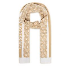 Szalik Guess. Brązowe szaliki i kominy damskie Guess, z aplikacjami. Za 239.99 zł.