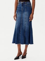 Morgan Spódnica jeansowa 252-JAFTER Niebieski Slim Fit. Niebieskie spódniczki damskie Morgan, bez wzorów, z bawełny. Za 319.99 zł.