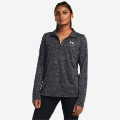 Bluza damska UA Tech Twist. Szare bluzy bez kaptura damskie Under Armour, l, bez wzorów, z materiału, bez kaptura. Za 159.99 zł.