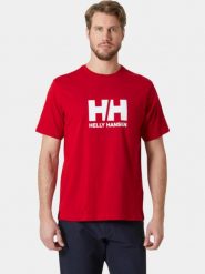 Koszulka Helly Hansen Logo 3.0. Czerwone t-shirty damskie Helly Hansen, m, bez wzorów, z bawełny, bez kołnierzyka. Za 172.75 zł.
