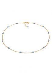 Elli Damski filigranowy Trend z perłami agatu w kolorze niebieskim w pozłacanym srebrze próby 925 Sterling Silver Bransoletki na nogę 1 ct. Niebieskie bransoletki damskie Elli, pozłacane. Za 238.99 zł.
