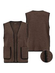 Sublevel Kamizelka pluszowa w kolorze ciemnobrązowym rozmiar: M/L. Brązowe kamizelki damskie Sublevel, l. Za 218.05 zł.
