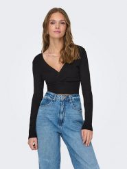 ONLY Sweter w kolorze czarnym rozmiar: L. Czarne swetry klasyczne damskie Only, l, bez kołnierzyka. Za 79.03 zł.