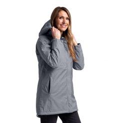 Wodoodporna Kurtka Na Zimę Dla Pań I Panów. Szare kurtki damskie Trespass, na zimę, m, bez wzorów, z materiału, z kapturem. Za 149.99 zł.