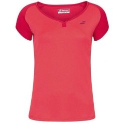 Koszulka tenisowa damska z krótkim rekawem Babolat Cap Sleeve Top. Czerwone bluzki damskie BABOLAT, xs, bez wzorów, sportowe, bez kołnierzyka, bez ramiączek. Za 119.00 zł.