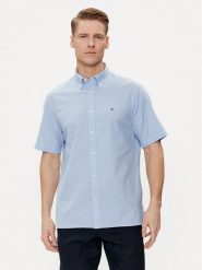 Tommy Hilfiger Koszula 1985 MW0MW33810 Niebieski Slim Fit. Niebieskie koszule męskie Tommy Hilfiger, l, bez wzorów, z bawełny, bez kołnierzyka, bez ramiączek. Za 299.99 zł.