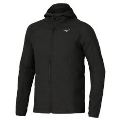 Kurtka z kapturem Mizuno Tech Light. Czarne kurtki męskie Mizuno, l, bez wzorów, eleganckie, z kapturem. Za 459.99 zł.