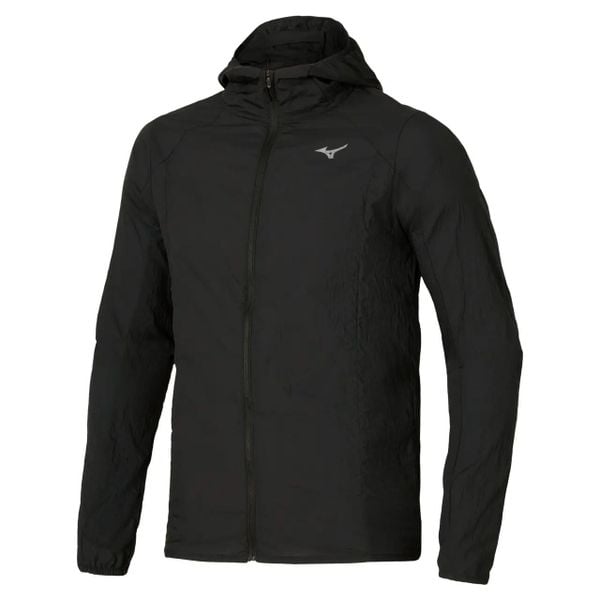 Kurtka z kapturem Mizuno Tech Light. Czarne kurtki męskie Mizuno, l, bez wzorów, eleganckie, z kapturem. Za 459.99 zł.