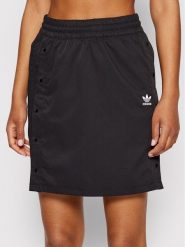 Adidas Spódnica trapezowa Always Orginal Snap HF2023 Czarny Relaxed Fit. Czarne spódniczki damskie Adidas, bez wzorów, z syntetyku, trapezowe. Za 199.99 zł.