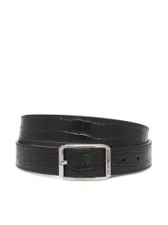Emporio Armani Pasek EM007173 AF29133 Czarny. Czarne paski męskie Emporio Armani, bez wzorów, ze skóry. Za 709.99 zł.