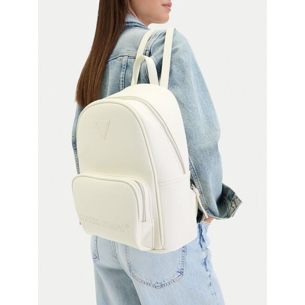 Plecak Guess Jeans. Białe plecaki damskie Guess Jeans, z aplikacjami, z jeansu. Za 279.99 zł.