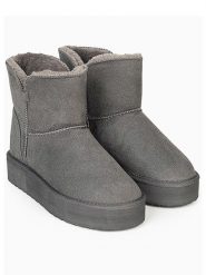 ISLAND BOOT Botki zimowe "Chloe" w kolorze szarym rozmiar: 36. Szare botki damskie Island Boot, na zimę, bez obcasa, bez zapięcia. Za 136.13 zł.