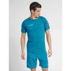 Koszulka Hummel Training hmlAUTHENTIC. Niebieskie t-shirty sportowe męskie HUMMEL, m, z bawełny, bez ramiączek, do piłki nożnej. Za 136.00 zł.