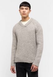 Męskie sweter MUSTANG Edmonds Mid Grey Mélange 1015481 4140. Szare swetry męskie Mustang, l, bez wzorów, bez kołnierzyka. Za 159.99 zł.