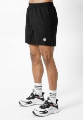 Glasgow Szorty - Czarny. Czarne szorty damskie GORILLA WEAR, bez wzorów, z poliesteru. Za 195.00 zł.