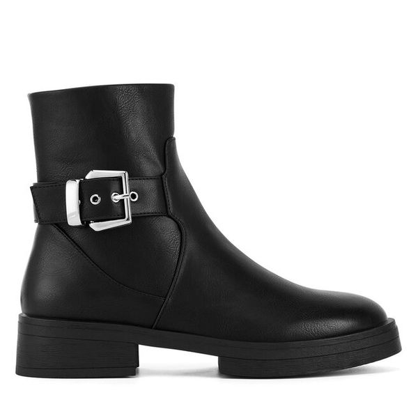 Botki Jenny Fairy. Czarne botki damskie Jenny Fairy, bez obcasa, na płaskiej podeszwie, bez zapięcia. Za 129.99 zł.