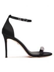 Marciano Guess Sandały 6RGZ29 7424A Czarny. Czarne sandały damskie Marciano Guess, z aplikacjami, ze skóry, bez obcasa, na szpilce. Za 989.99 zł.