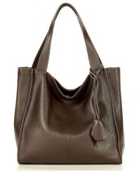Shopper bag MARCO MAZZINI c. brązowy s139L. Brązowe shopper bag damskie bez wzorów, ze skóry, na ramię, duże, bez dodatków. Za 379.05 zł.