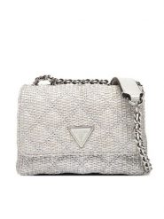 Guess Torebka Giully II Mini HWQM96 73740 Srebrny. Szare torebki klasyczne damskie Guess, z aplikacjami, z syntetyku, wizytowe, bez kołnierzyka, bez ramiączek. Za 299.99 zł.