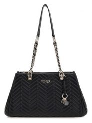 Guess Torebka w kolorze czarnym - 34 x 21 x 12 cm rozmiar: onesize. Czarne torebki klasyczne damskie Guess, z aplikacjami, z materiału, pikowane, bez dodatków. Za 484.31 zł.