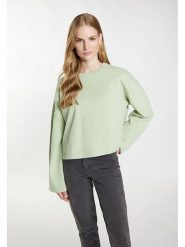 DreiMaster Bluza w kolorze miętowym rozmiar: S. Zielone bluzy bez kaptura damskie Dreimaster, s, z bawełny. Za 114.71 zł.