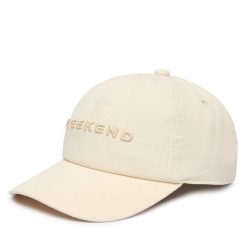 Czapka z daszkiem Weekend Max Mara. Brązowe czapki z daszkiem damskie Weekend Max Mara, bez wzorów. Za 339.99 zł.