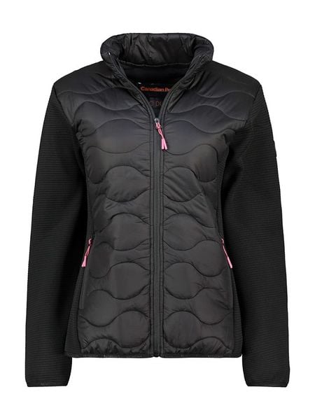 Canadian Peak Kurtka polarowa "Tahitieak" w kolorze czarnym rozmiar: M. Czarne kurtki damskie Canadian Peak, m, z aplikacjami, z materiału, bez kaptura. Za 169.67 zł.