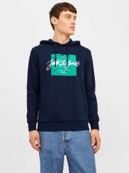 Jack & Jones Bluza "Whitley" w kolorze granatowym rozmiar: L. Niebieskie bluzy z kapturem męskie Jack & Jones, l. Za 100.52 zł.