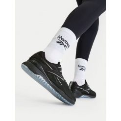 Buty na siłownię Reebok. Czarne buty sportowe na co dzień damskie Reebok, bez wzorów, na fitness i siłownię. Za 599.99 zł.
