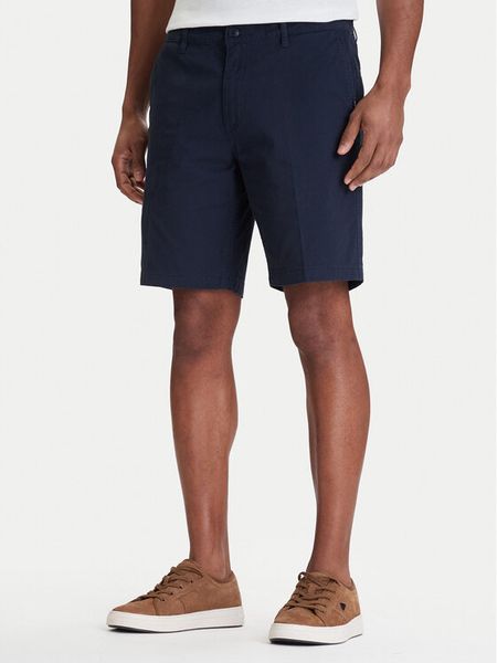 Quiksilver Szorty materiałowe EQYWS03890 Granatowy Regular Fit. Niebieskie szorty męskie Quiksilver, bez wzorów, z bawełny. Za 169.99 zł.
