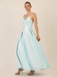 APART Sukienka w kolorze błękitnym rozmiar: 46. Niebieskie sukienki damskie Apart, bez wzorów, bez kołnierzyka, bez ramiączek, maxi. Za 339.99 zł.