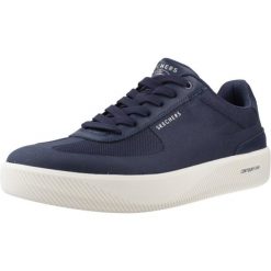 Buty SKECHERS ARCH FIT COURT BREAK COMODO Niebieski. Niebieskie buty trekkingowe męskie Skechers, z syntetyku, bez zapięcia. Za 296.99 zł.