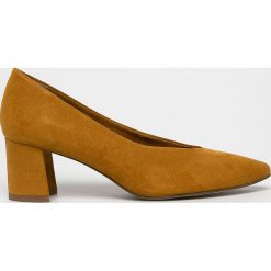 Marco Tozzi - Czółenka. Czółenka damskie Marco Tozzi, bez wzorów, z materiału, bez obcasa, na szpilce. Za 149.90 zł.
