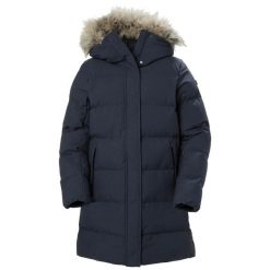 Damska długa kurtka Helly Hansen Blossom. Niebieskie kurtki damskie Helly Hansen, na zimę, s, bez wzorów, z futra, bez kaptura. Za 952.70 zł.