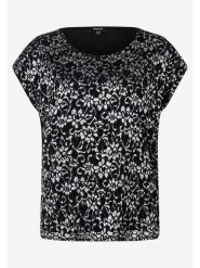 More & More Bluzka w kolorze czarno-szarym rozmiar: 34. Czarne bluzki damskie MORE & MORE, bez wzorów, z koronki, bez kołnierzyka, bez ramiączek. Za 78.10 zł.