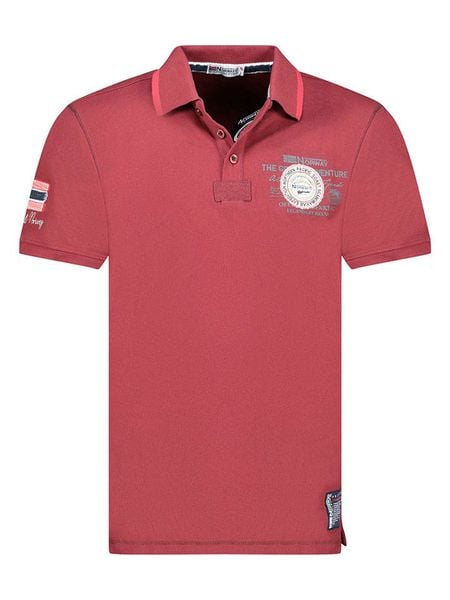 Geographical Norway Koszulka polo "Kilsvik" w kolorze czerwonym rozmiar: S. Czerwone koszulki polo męskie Geographical Norway, s, bez wzorów, z bawełny, bez ramiączek. Za 61.02 zł.