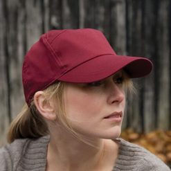 Gładka 7panelowa Czapka Bejsbolówka Unisex. Niebieskie czapki męskie RESULT, bez wzorów, z bawełny. Za 32.99 zł.