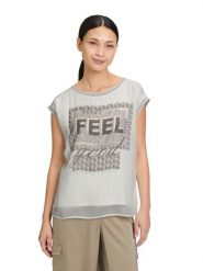 Betty Barclay Koszulka w kolorze jasnoszarym rozmiar: 38. Szare bluzki damskie Betty Barclay, bez wzorów, bez kołnierzyka. Za 70.24 zł.