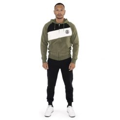 Bluza z bawełna z kaptur na co dzień na siłownię. Czarne bluzy sportowe męskie LEONE 1947 APPAREL, z bawełny. W wyprzedaży za 193.24 zł.