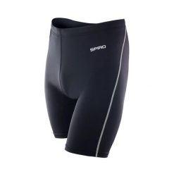 Szorty Spiro Bodyfit. Czarne szorty męskie SPIRO, bez wzorów, z tkaniny. Za 131.00 zł.
