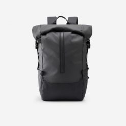 Second Life - Plecak rolltop 29 litrów - Stan Doskonały. Czarne plecaki damskie Decathlon, bez wzorów, z materiału. Za 186.99 zł.
