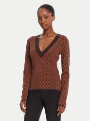 Gaudi Sweter 521FD53025 Brązowy Regular Fit. Brązowe swetry klasyczne damskie GAUDI, l, z syntetyku, bez kołnierzyka. Za 339.99 zł.