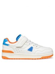 Geox Sneakersy J Washiba Boy J65LQA 054FU C0422 M Biały. Białe buty sportowe chłopięce Geox, bez wzorów, ze skóry, bez zapięcia. Za 229.99 zł.